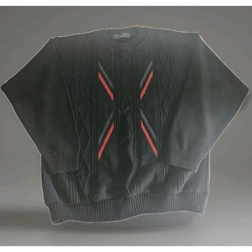 Protege Collection Vintage‎ Sweater Men's Size L Acrylic Black Pullover